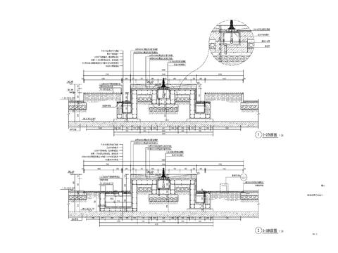  涌泉水景cad大样图 