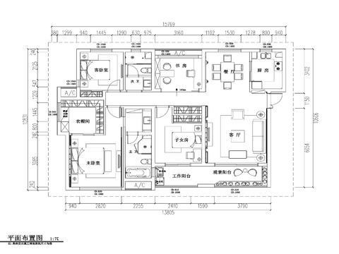  新中式住宅CAD施工图 