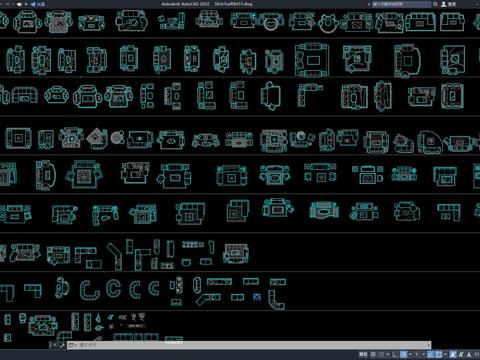 室内沙发CAD图库 