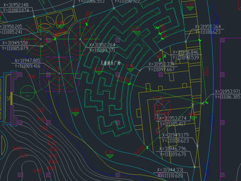  儿童迷宫及游乐场CAD大样图 