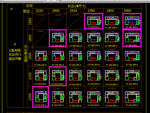  橱柜标准化CAD施工图 