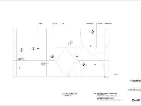  石材干挂立面图 