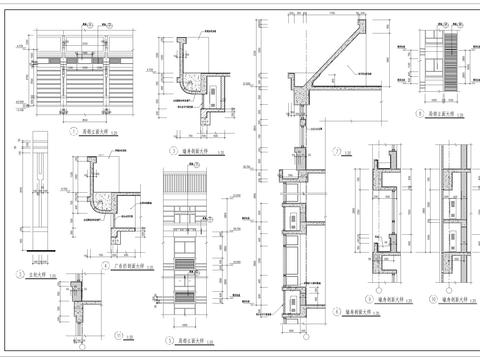  巨星墙身cad大样图 
