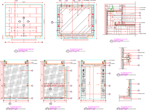  电梯轿厢 电梯 轿厢节点大样图 