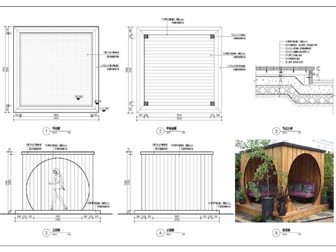  小木屋cad大样图 