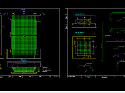  边墩墩钢筋建筑CAD施工图 