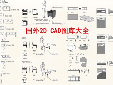  国外比较流行的2D版cad图库 