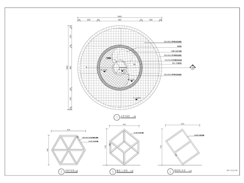  建筑中庭水景节点大样 