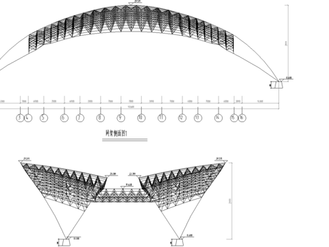  异形网架节点大样 