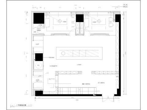  店鋪展廳平面cad施工圖 