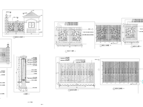  欧式风格岗亭节点大样 