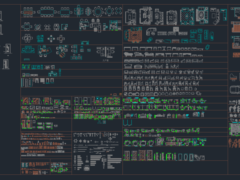  软装家具cad图库 