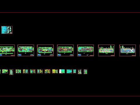  风情街cad施工图 