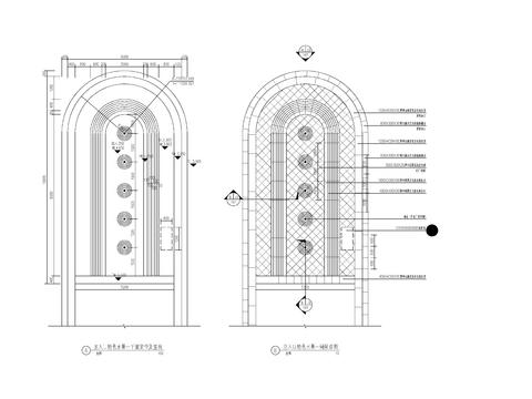  主入口水景cad大样图 