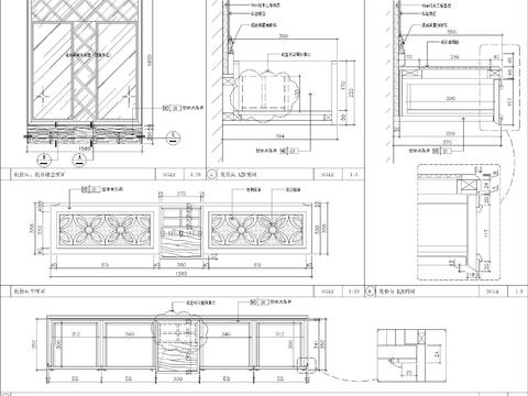  化妆柜cad节点大样图 