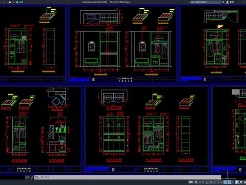  衣柜 柜子cad图库 