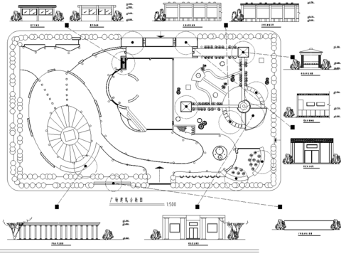  广场规划cad施工图 