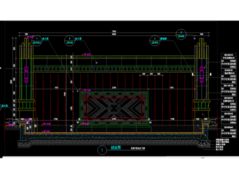 跌水景墙CAD节点大样 