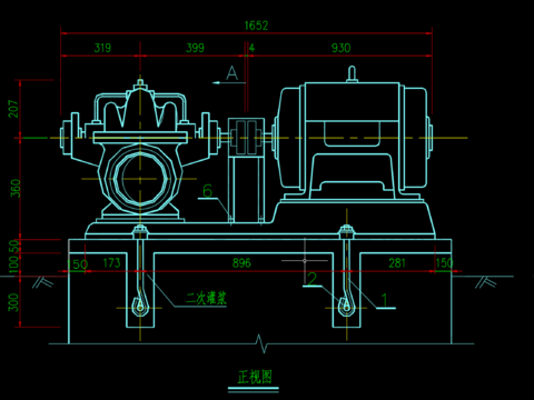  水泵安装标准大样图CAD施工图 