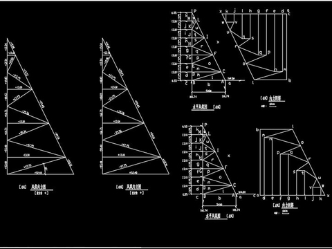  屋顶大型广告牌cad大样图 