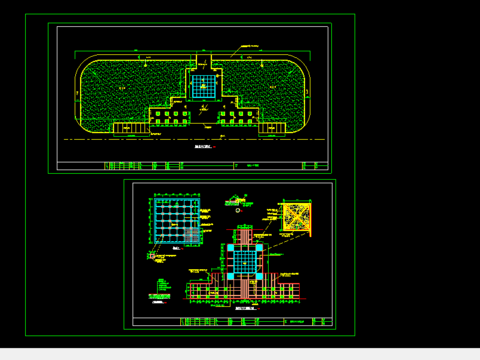  广场建筑cad图纸 