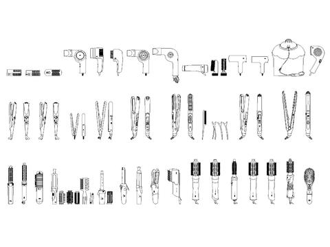  生活小电器cad图库 