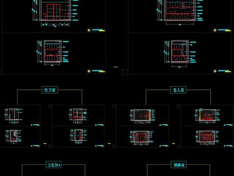  新中式家装cad施工图 