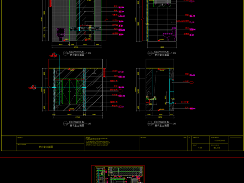  小卫生间cad大样图 