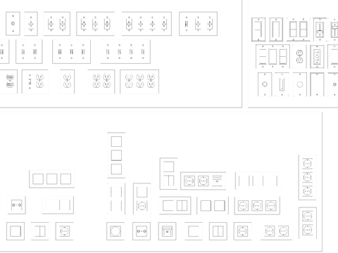  插座开关CAD图库 