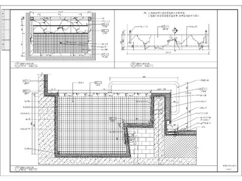  康体冷热水池CAD施工图 