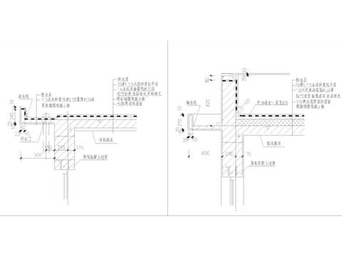  建筑挑檐大样CAD详图 