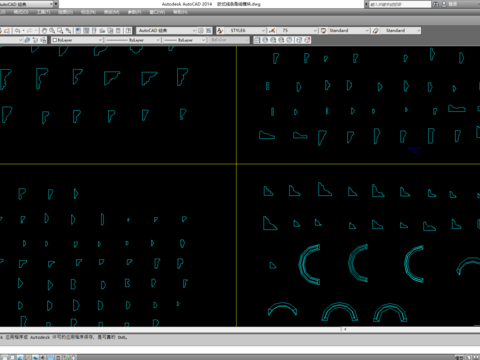  欧式线条角线模块cad图库 