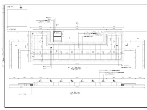  特色涌泉水景CAD施工图 