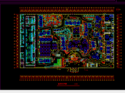  生态餐厅cad平面图 