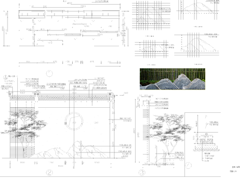  特色景墙CAD节点大样 