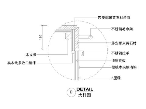  5套茶水台cad大样图 