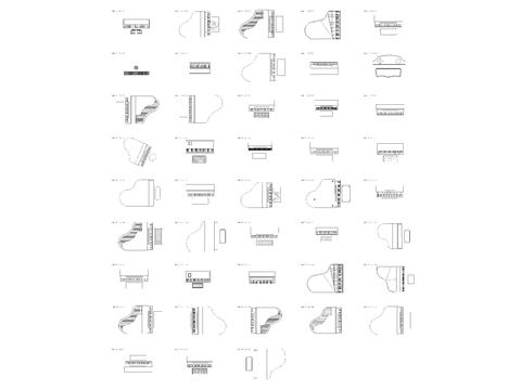 现代音乐器材 钢琴平面图库 图块 图集CAD图库 