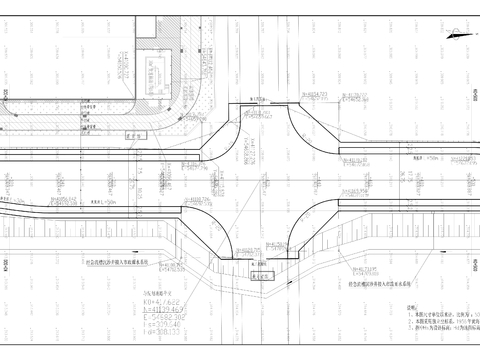  鳳凰湖產(chǎn)業(yè)園蓮花路道路工程CAD施工圖 