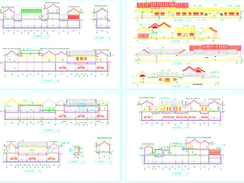  古建筑建筑CAD施工图 
