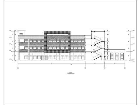  中心幼兒園建筑cad施工圖 