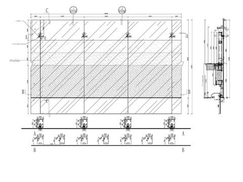  玻璃栏杆节点大样 