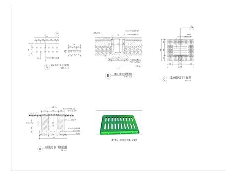  排水口详图 平面大样图 施工图 