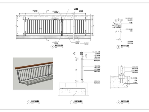  栏杆cad详图 