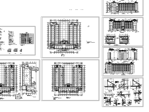  某學(xué)校學(xué)生公寓樓全套建筑CAD施工圖 
