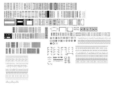  中式花格CAD图库 
