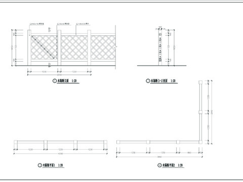 木隔断节点大样 