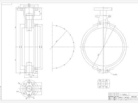  蝶阀总装节点大样 