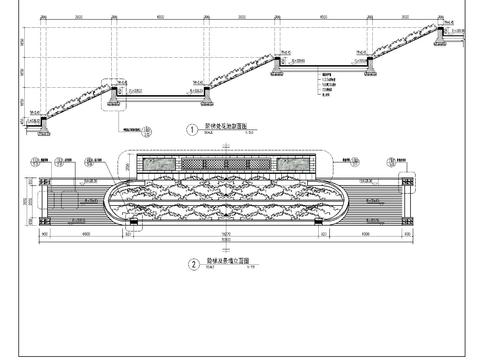  阶梯花池详图 立面图节点大样图 