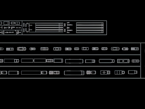  健身器材＆交通工具图块cad图库 
