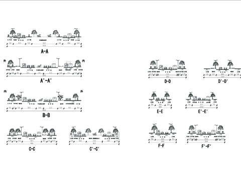  道路断面CAD施工图 